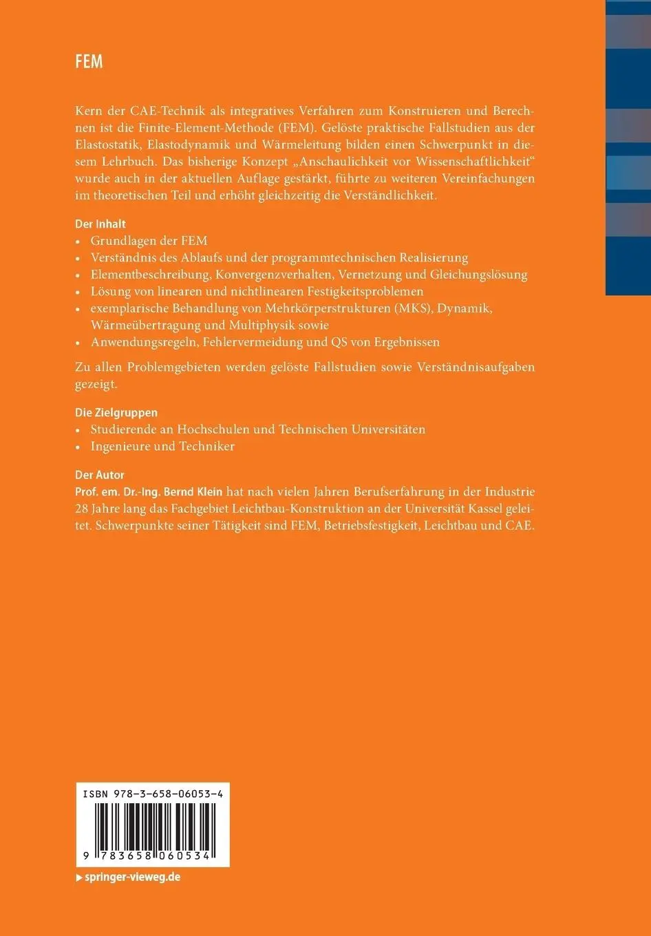 Rückseite: 9783658060534 | FEM | Bernd Klein | Taschenbuch | xxiv | Deutsch | 2014