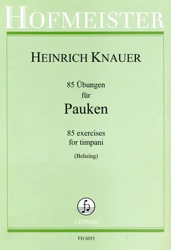 Cover: 9790203460534 | 85 Ubungen fur Pauken | H. Knauer | Buch | EAN 9790203460534