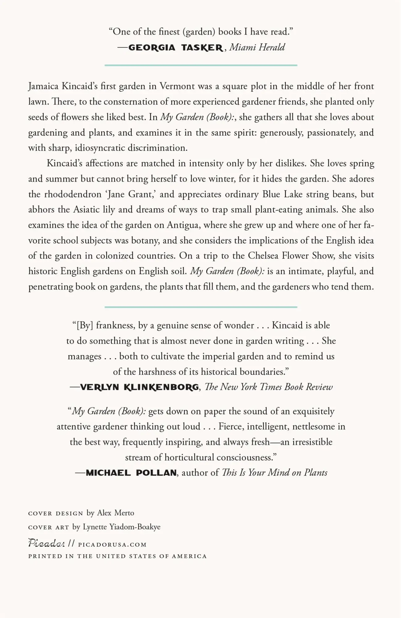 Rückseite: 9781250340634 | My Garden (Book) | Jamaica Kincaid | Taschenbuch | Englisch | 2024