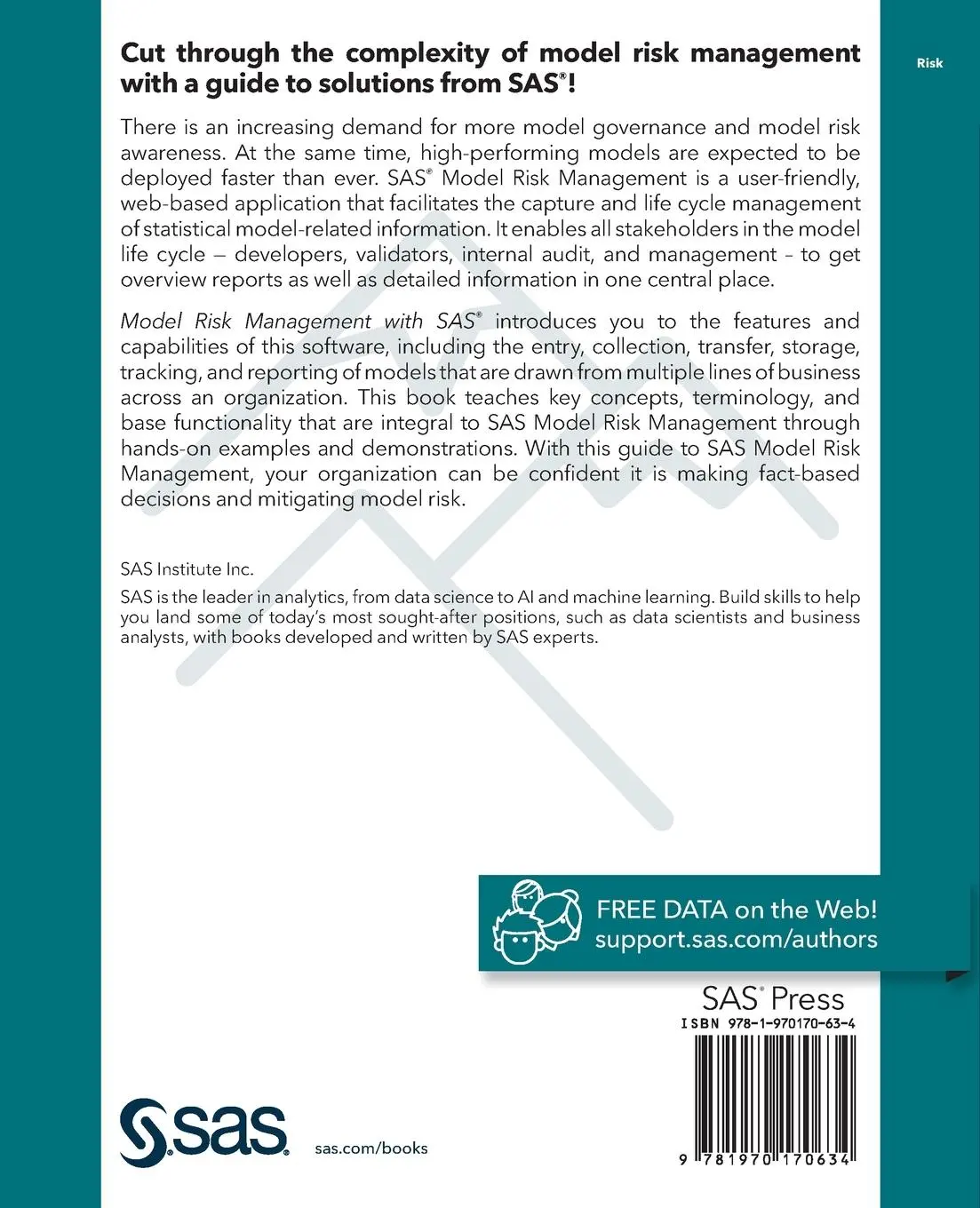 Rückseite: 9781970170634 | Model Risk Management with SAS | Taschenbuch | Englisch | 2020
