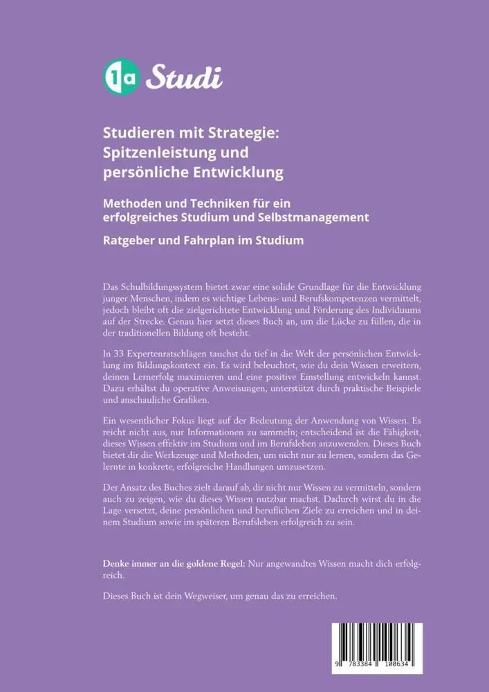 Bild: 9783384100634 | Studieren mit Strategie (Bachelor, Masterarbeit, Hausarbeit,...