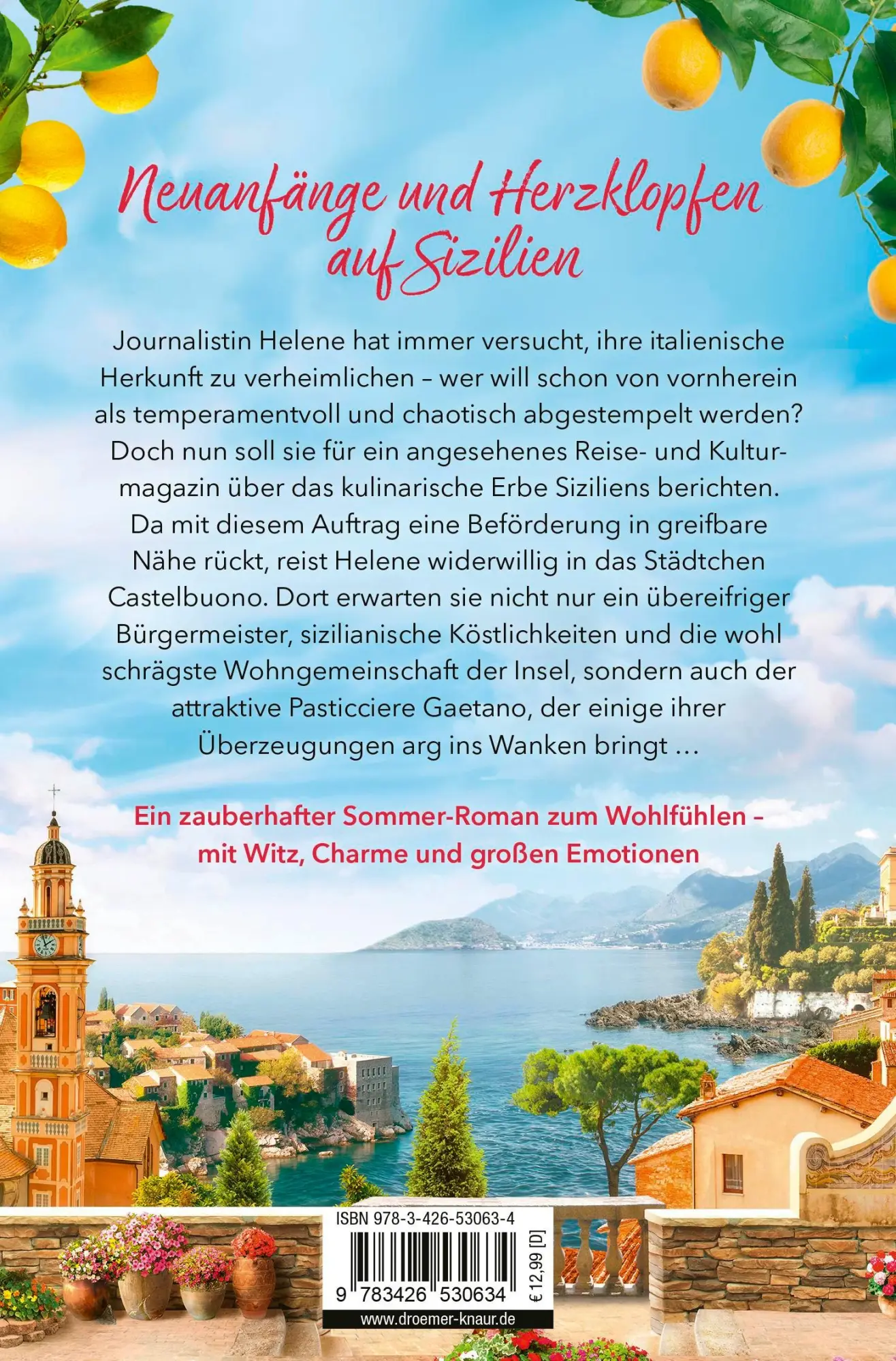 Rückseite: 9783426530634 | Sommer auf Sizilianisch | Pia Casell | Taschenbuch | 320 S. | Deutsch