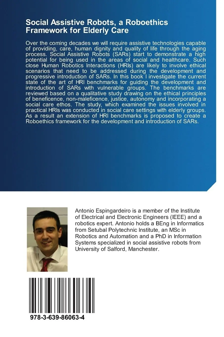 Rückseite: 9783639860634 | Social Assistive Robots, a Roboethics Framework for Elderly Care