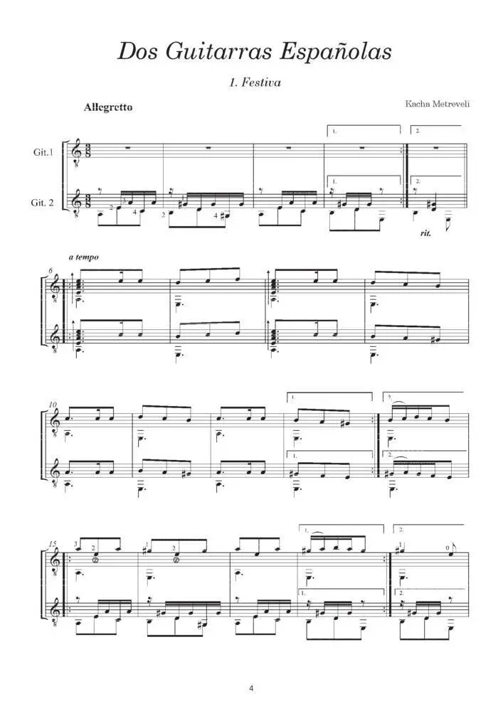 Cover: 9783864110634 | Spanish Music For Two Guitars | Dos Guitarras Espanolas | Metreveli