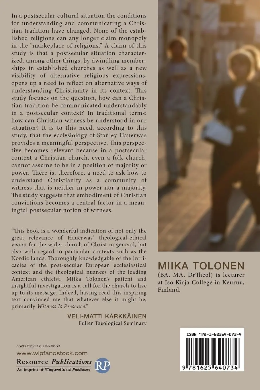 Rückseite: 9781625640734 | Witness Is Presence | Miika Tolonen | Taschenbuch | Englisch | 2014