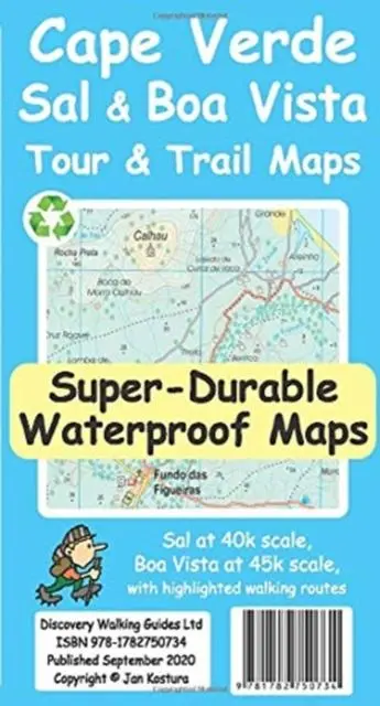 Cover: 9781782750734 | Cape Verde Sal and Boa Vista Tour and Trail Maps | Jan Kostura | 2020