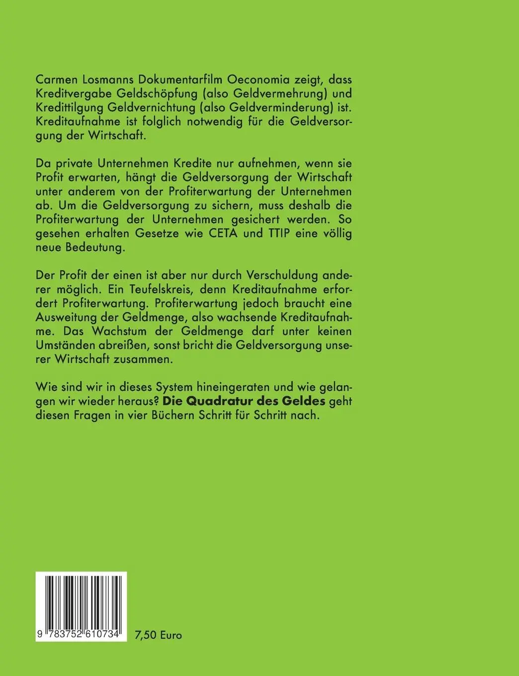 Rückseite: 9783752610734 | Manifest für das 22. Jahrhundert | Moneyfest for future | Kenawi