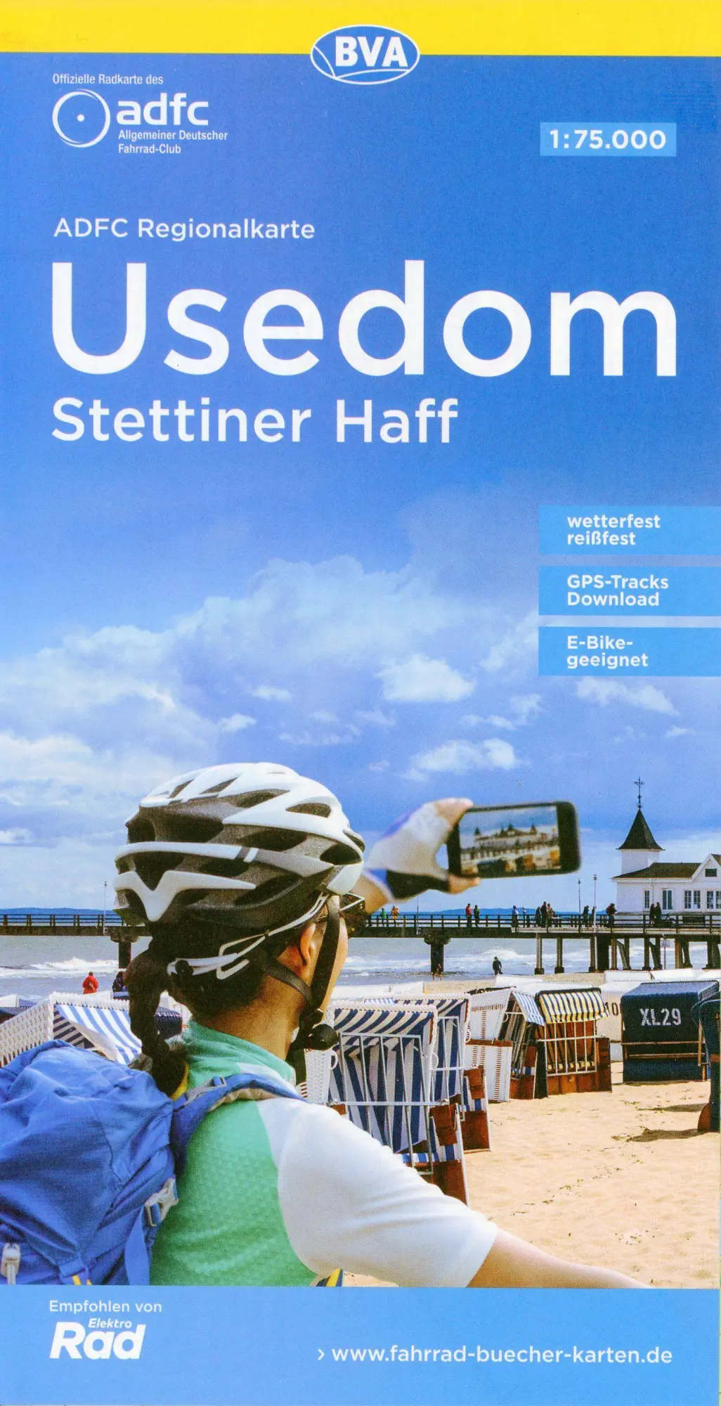 Cover: 9783969900734 | ADFC-Regionalkarte Usedom Stettiner Haff, 1:75.000, mit...