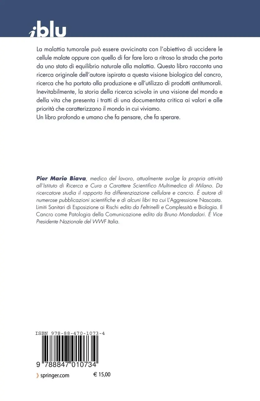 Rückseite: 9788847010734 | Il cancro e la ricerca del senso perduto | Pier Mario Biava | Buch