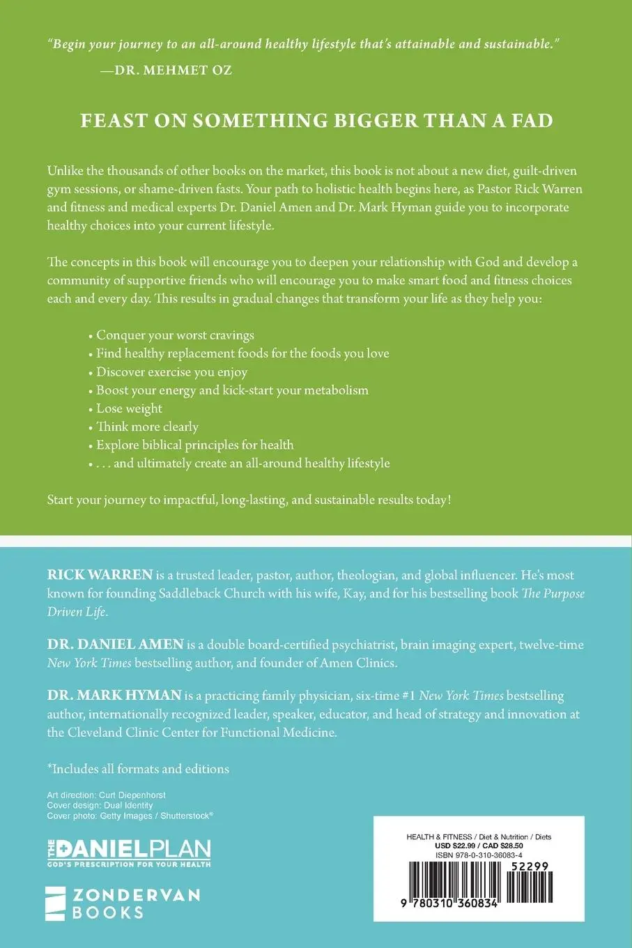 Rückseite: 9780310360834 | The Daniel Plan | 40 Days to a Healthier Life | Rick Warren (u. a.)