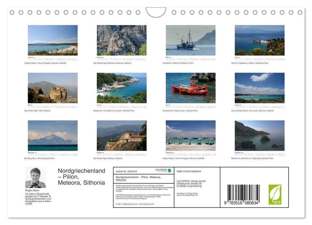 Bild: 9783516080834 | Nordgriechenland - Pilion, Meteora, Sithonia (Wandkalender 2026 DIN...