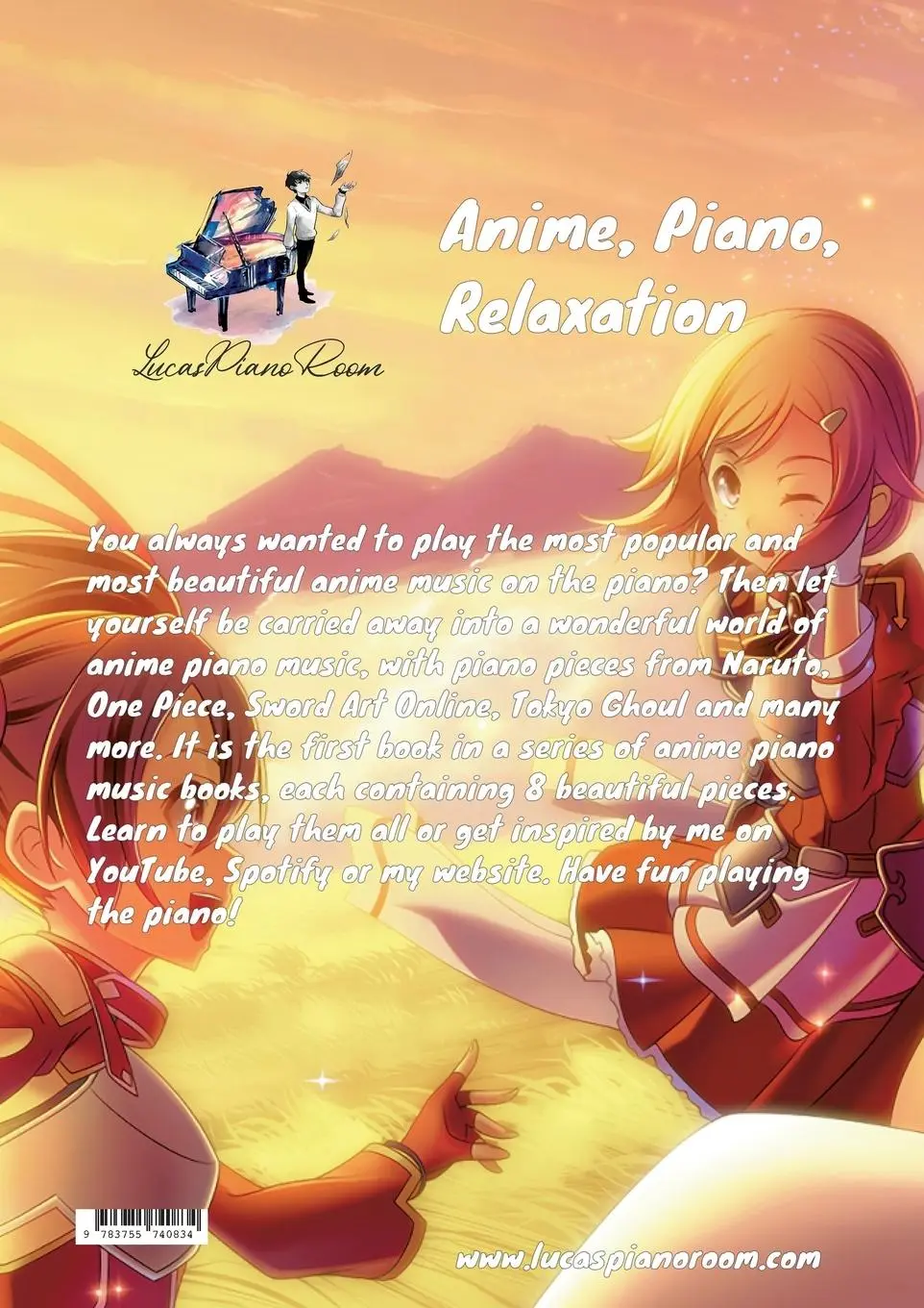 Rückseite: 9783755740834 | Anime Piano, Vol. 1 | Lucas Hackbarth | Taschenbuch | Englisch | 2022