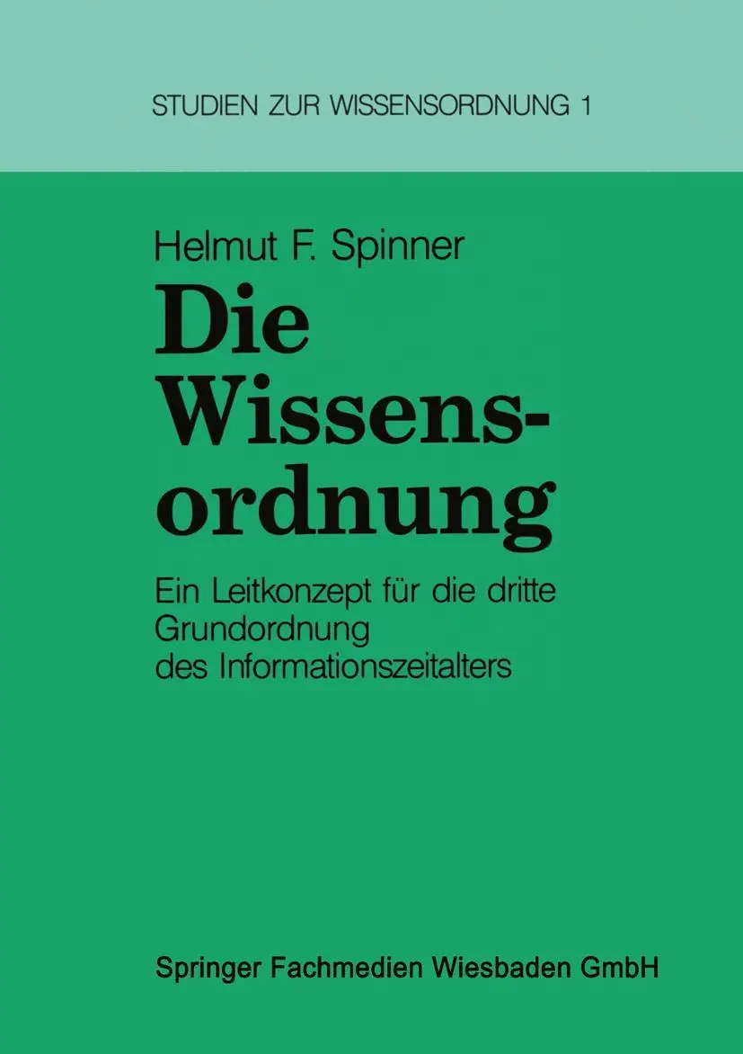 Cover: 9783810010834 | Die Wissensordnung | Helmut Spinner | Taschenbuch | 273 S. | Deutsch