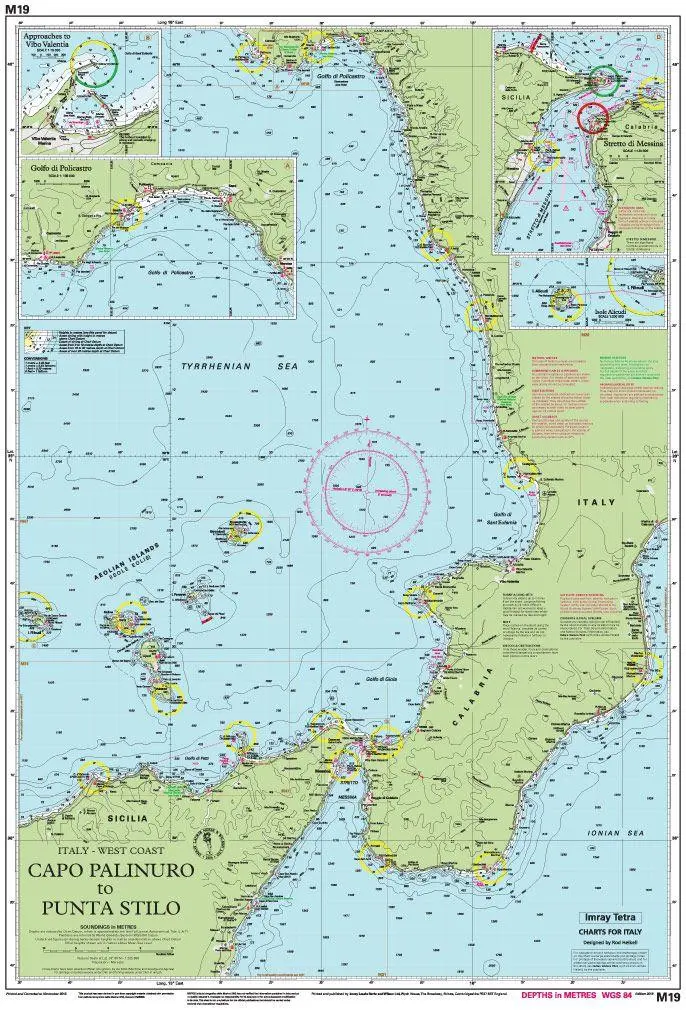 Bild: 9781786790934 | M19 Capo Palinuro to Punta Stilo | Imray M Series | (Land-)Karte