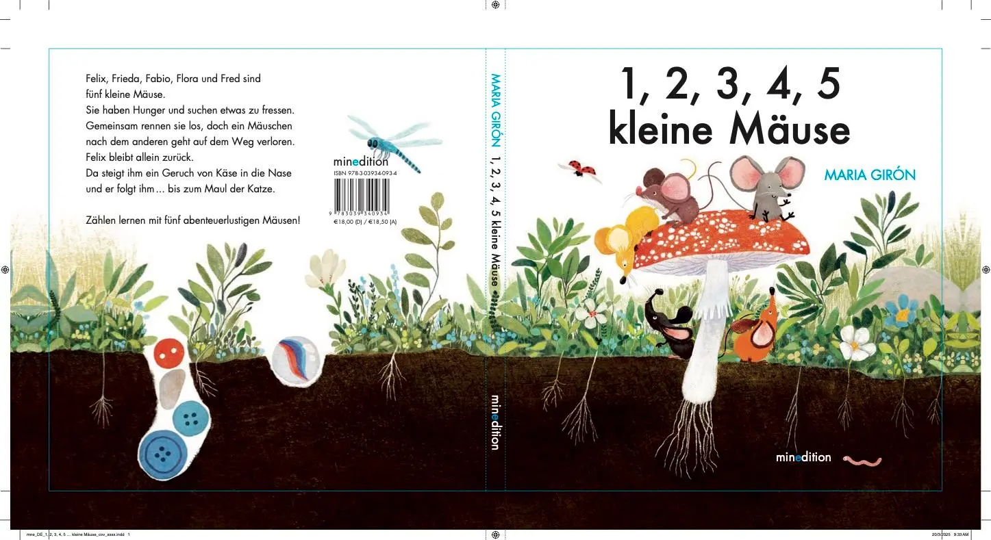 Rückseite: 9783039340934 | 1, 2, 3, 4, 5...kleine Mäuse | Maria Girón | Buch | 36 S. | Deutsch