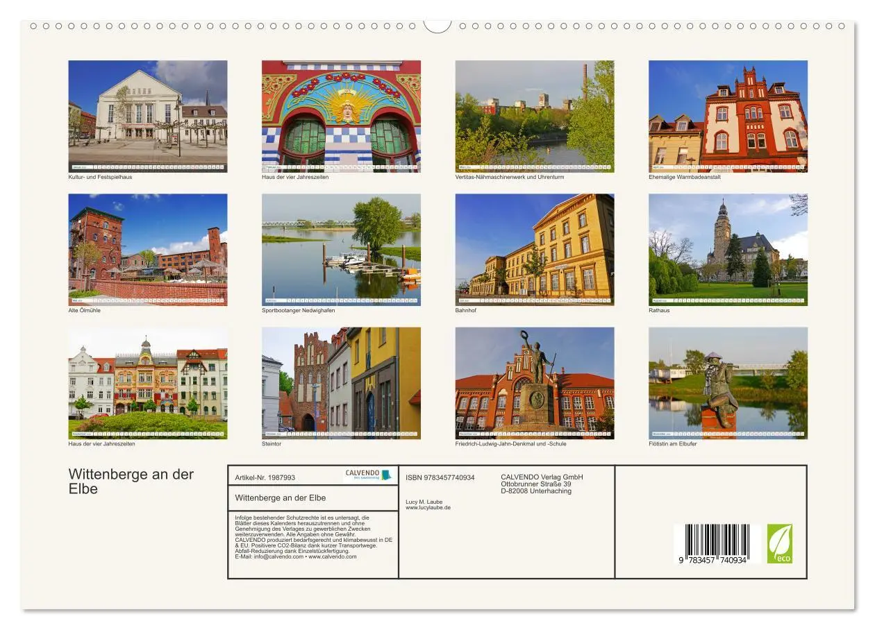 Bild: 9783457740934 | Wittenberge an der Elbe (hochwertiger Premium Wandkalender 2026 DIN...