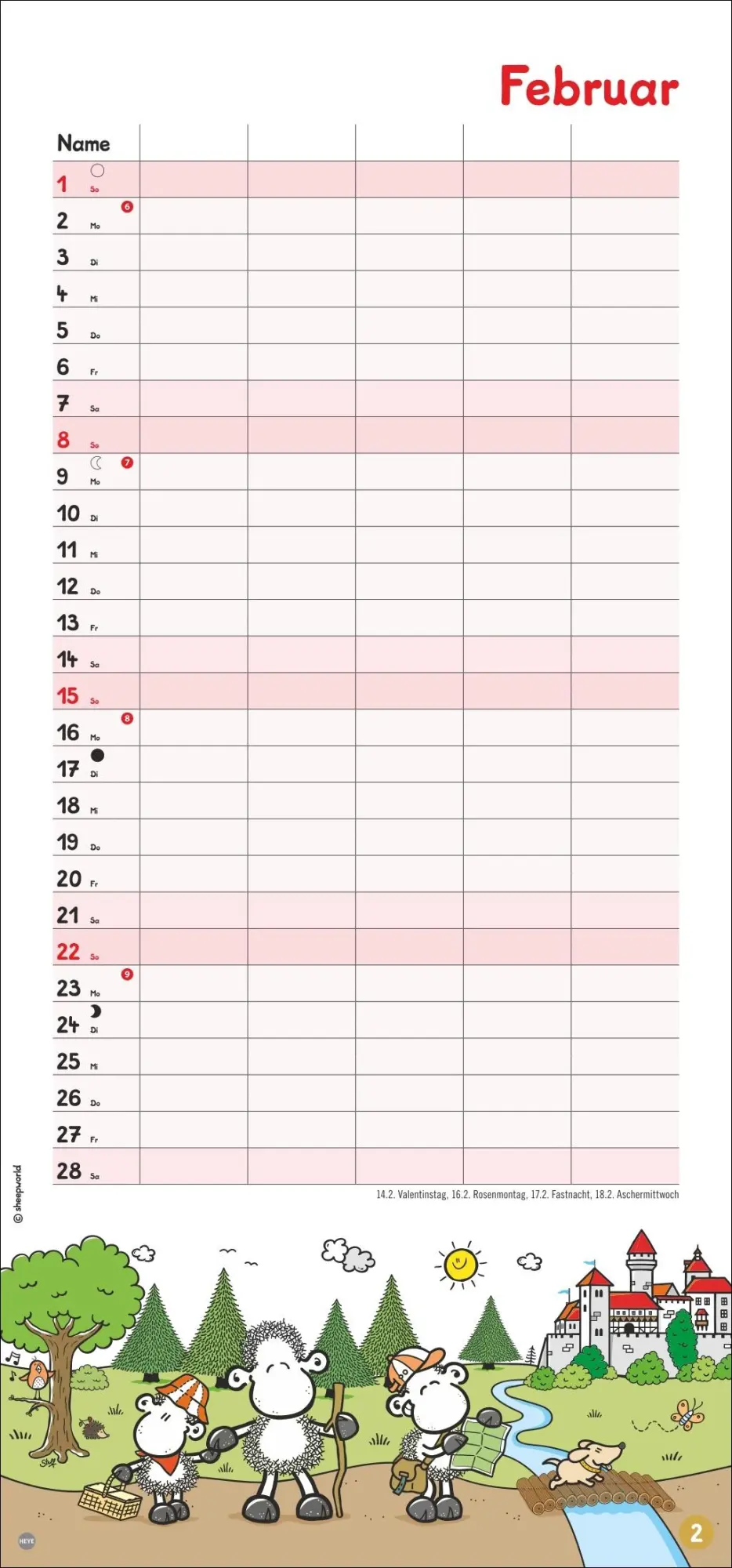 Bild: 9783756410934 | sheepworld Familienplaner 2026 | Heye | Kalender | Spiralbindung