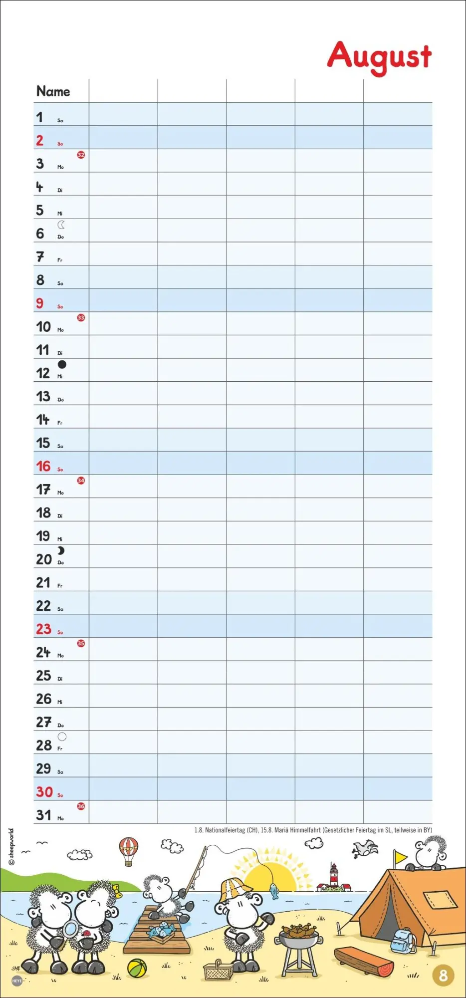 Bild: 9783756410934 | sheepworld Familienplaner 2026 | Heye | Kalender | Spiralbindung