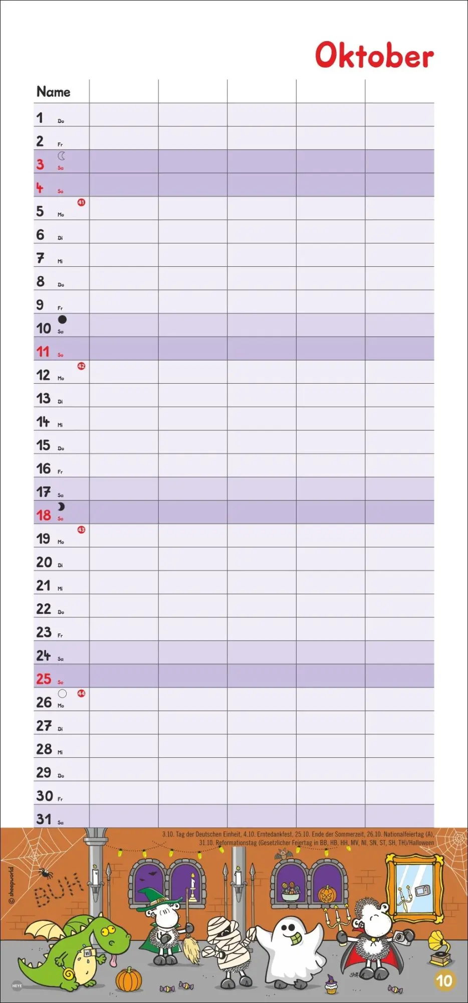 Bild: 9783756410934 | sheepworld Familienplaner 2026 | Heye | Kalender | Spiralbindung