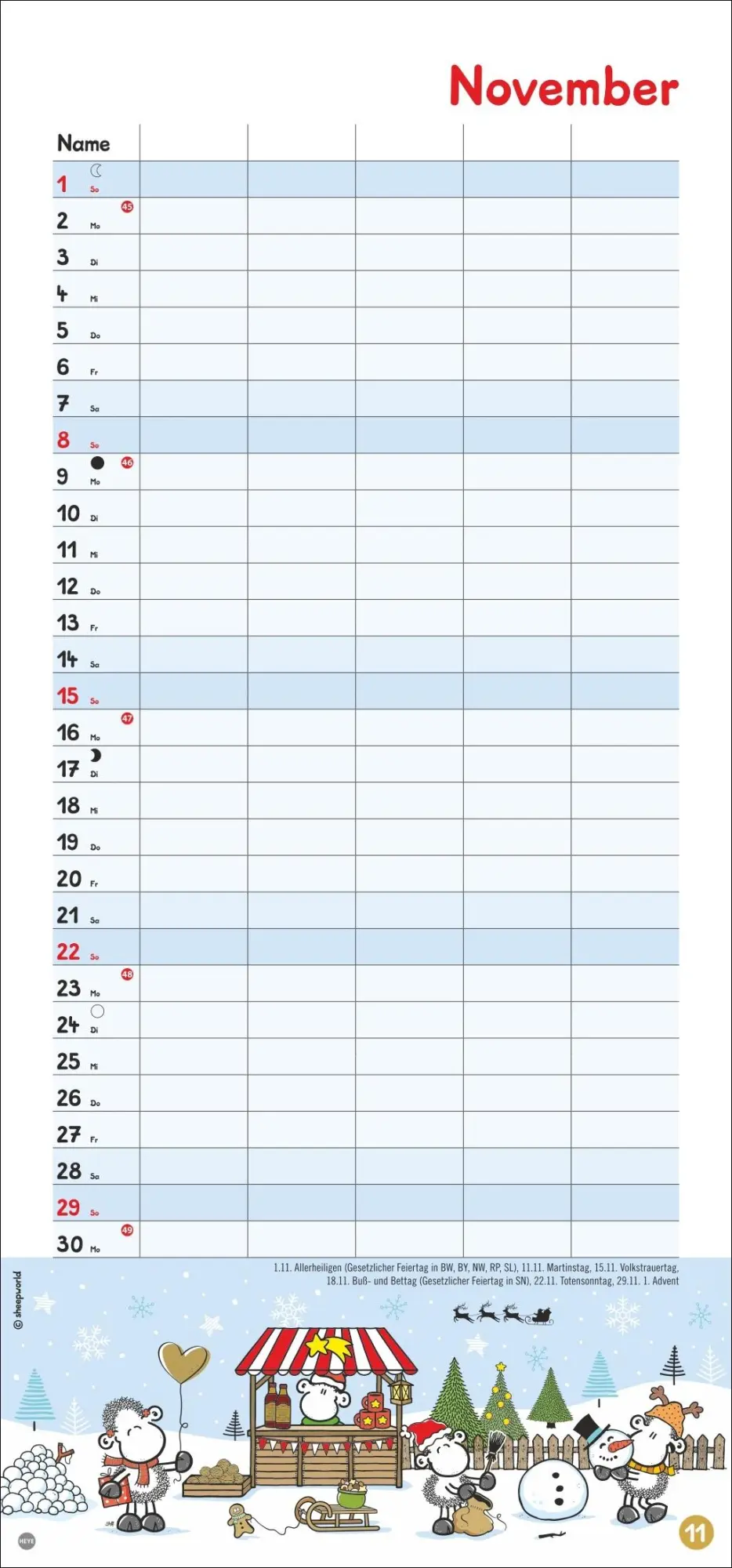 Bild: 9783756410934 | sheepworld Familienplaner 2026 | Heye | Kalender | Spiralbindung
