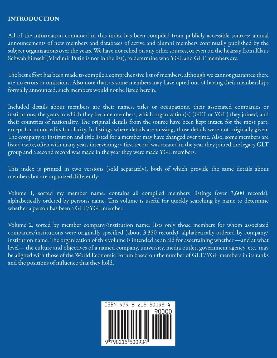 Rückseite: 9798215500934 | The List of Members of the Young Global Leaders &amp; Global Leaders...