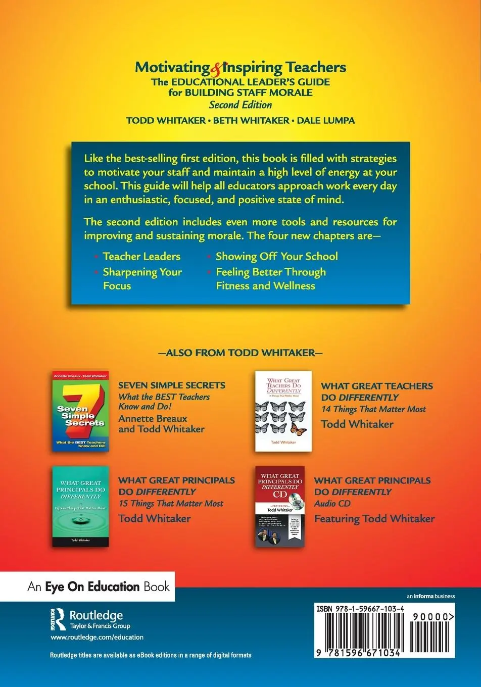 Rückseite: 9781596671034 | Motivating &amp; Inspiring Teachers | Todd Whitaker (u. a.) | Taschenbuch