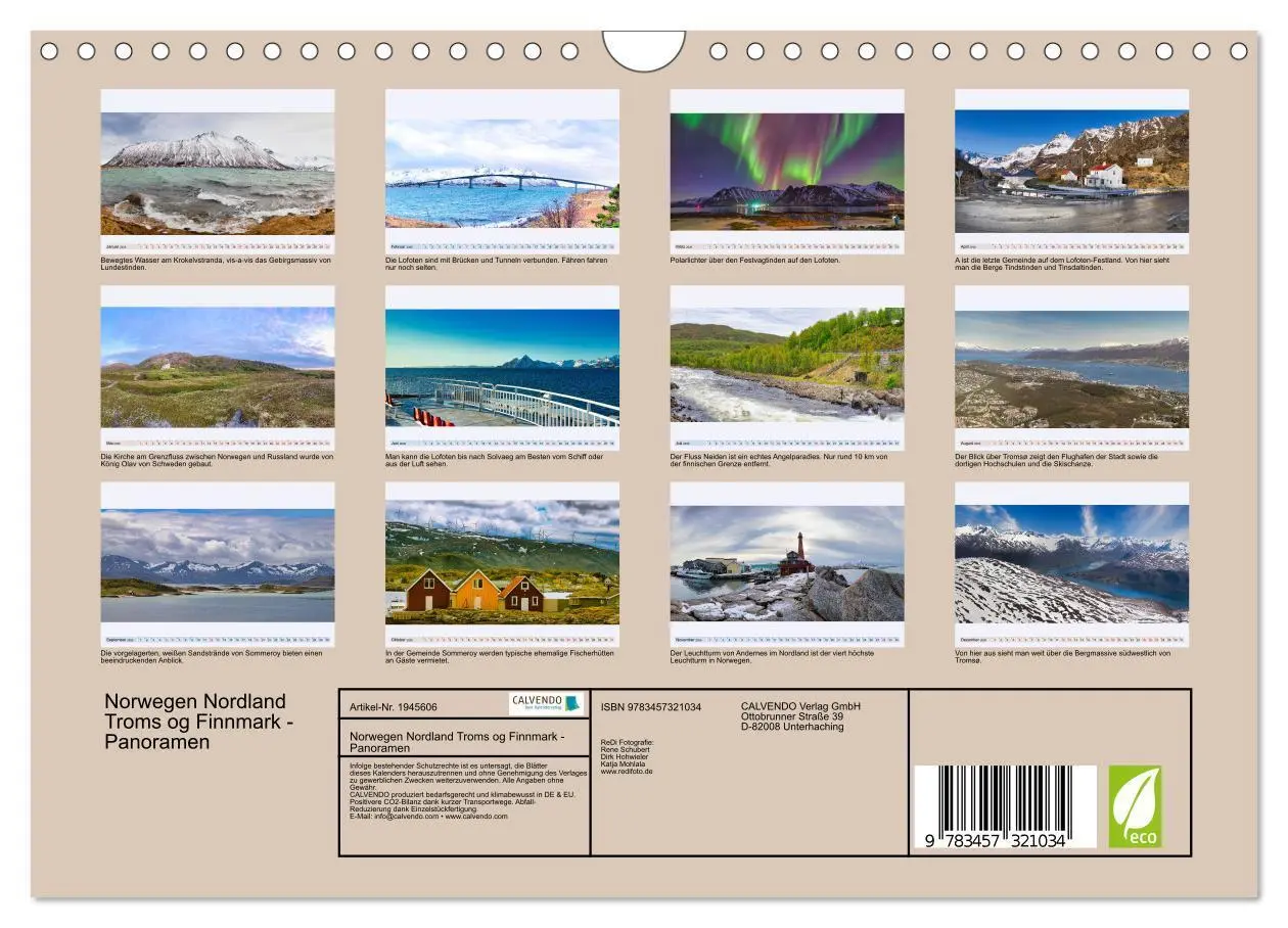 Bild: 9783457321034 | Norwegen Nordland Troms og Finnmark - Panoramen (Wandkalender 2026...