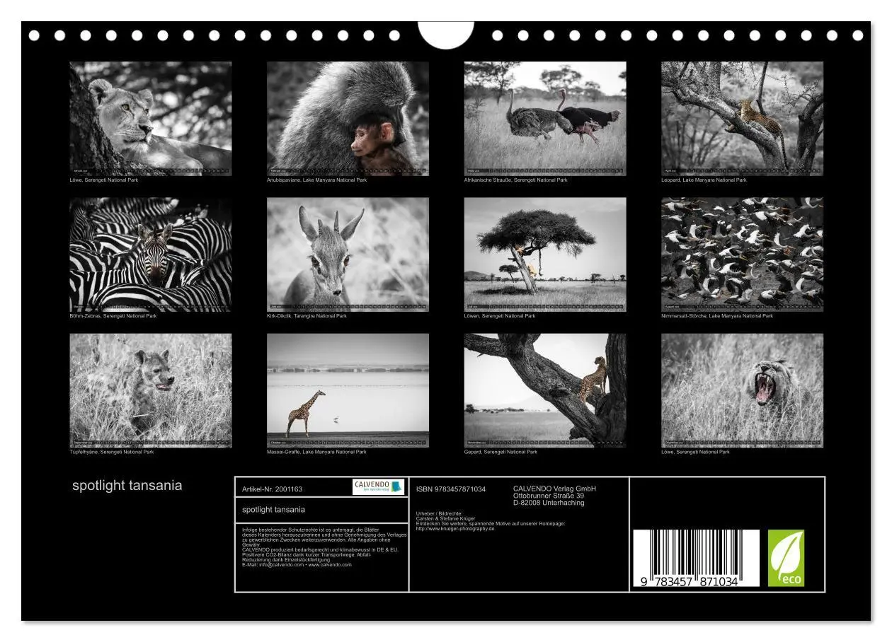 Bild: 9783457871034 | spotlight tansania (Wandkalender 2026 DIN A4 quer), CALVENDO...