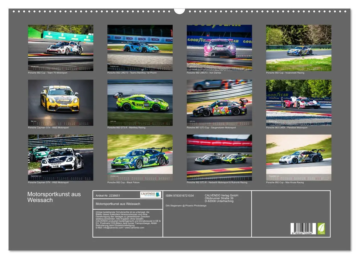 Bild: 9783516721034 | Motorsportkunst aus Weissach (Wandkalender 2026 DIN A2 quer),...