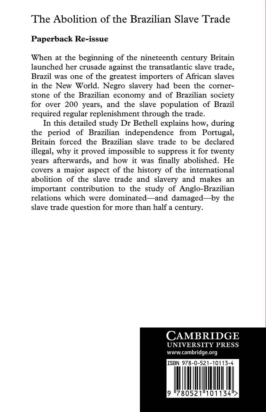 Rückseite: 9780521101134 | The Abolition of the Brazilian Slave Trade | Leslie Bethell | Buch