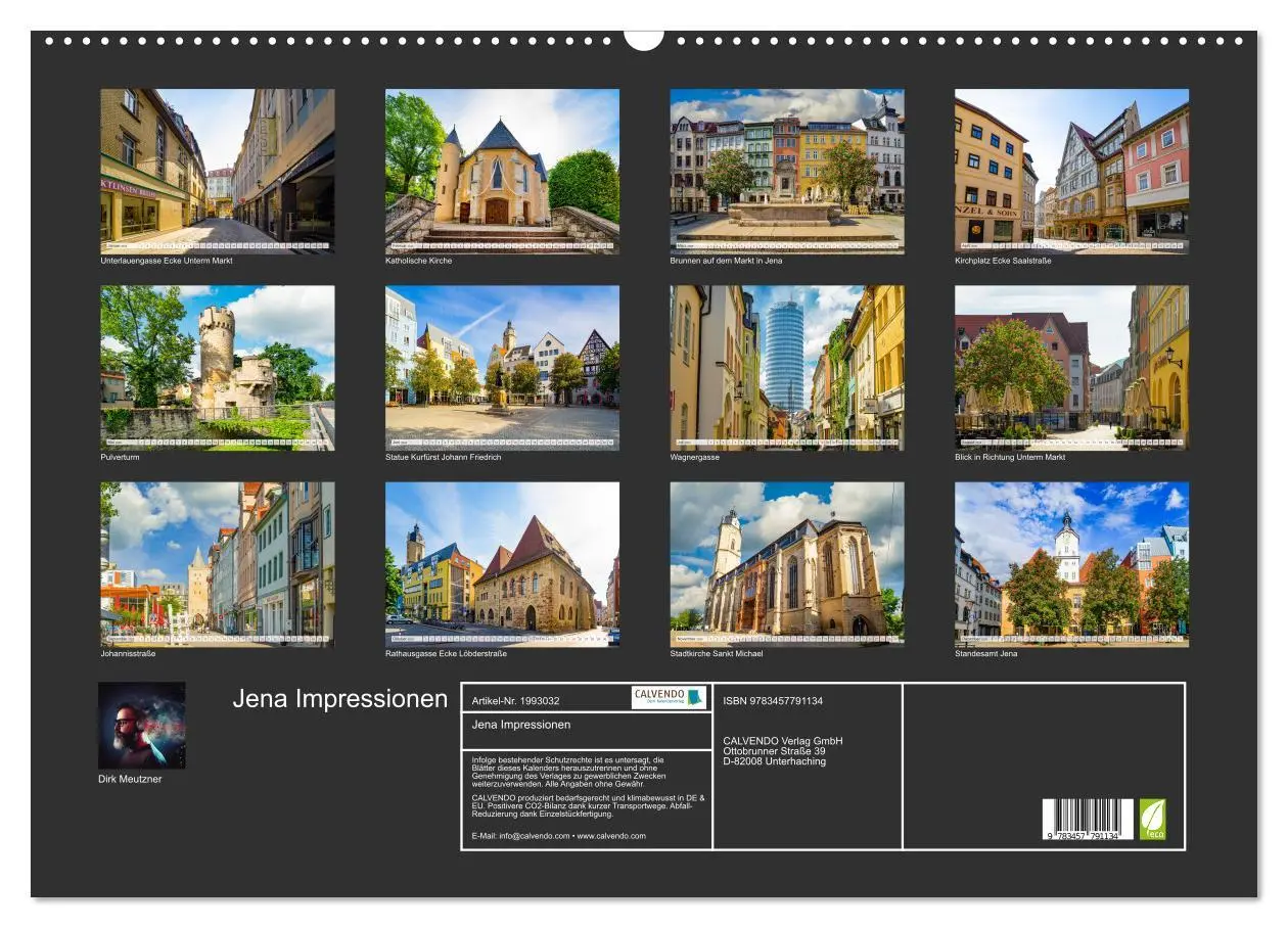 Bild: 9783457791134 | Jena Impressionen (Wandkalender 2026 DIN A2 quer), CALVENDO...