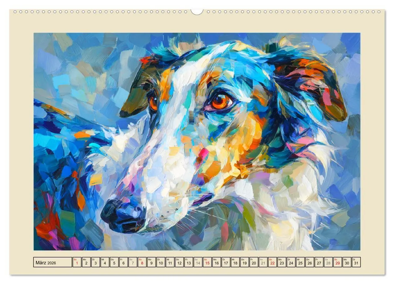 Bild: 9783516711134 | Barsoi im Farbenspiel. Elegante Windhunde in moderner Öloptik...