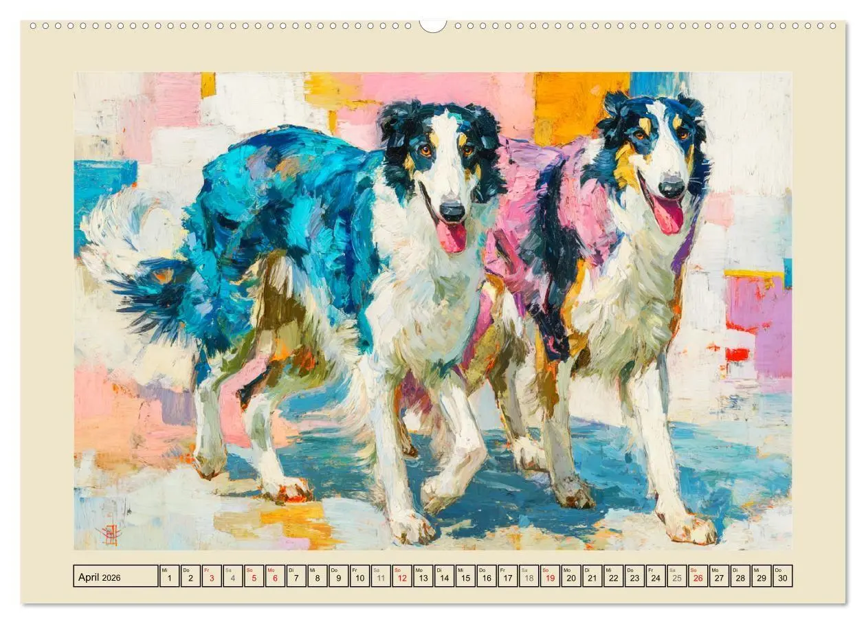Bild: 9783516711134 | Barsoi im Farbenspiel. Elegante Windhunde in moderner Öloptik...