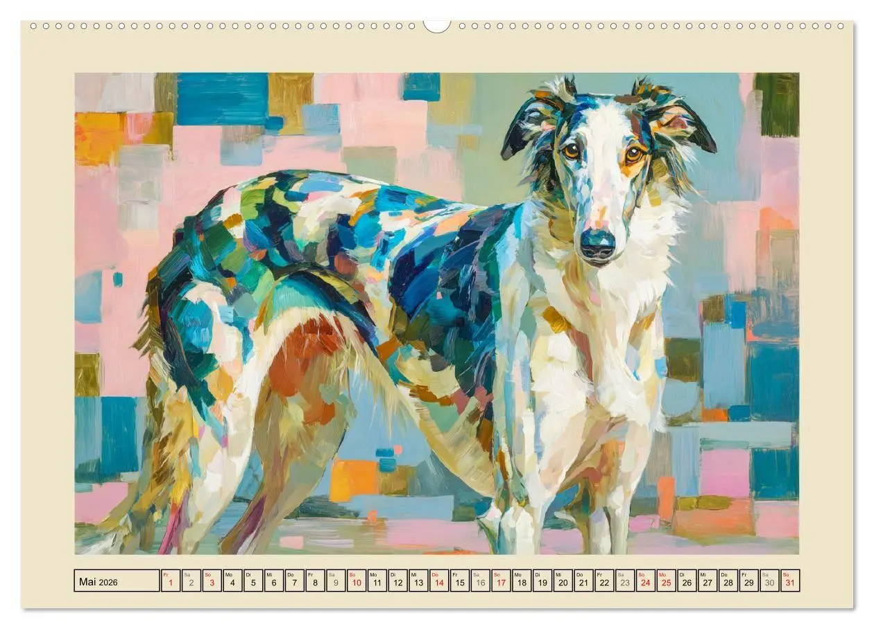 Bild: 9783516711134 | Barsoi im Farbenspiel. Elegante Windhunde in moderner Öloptik...