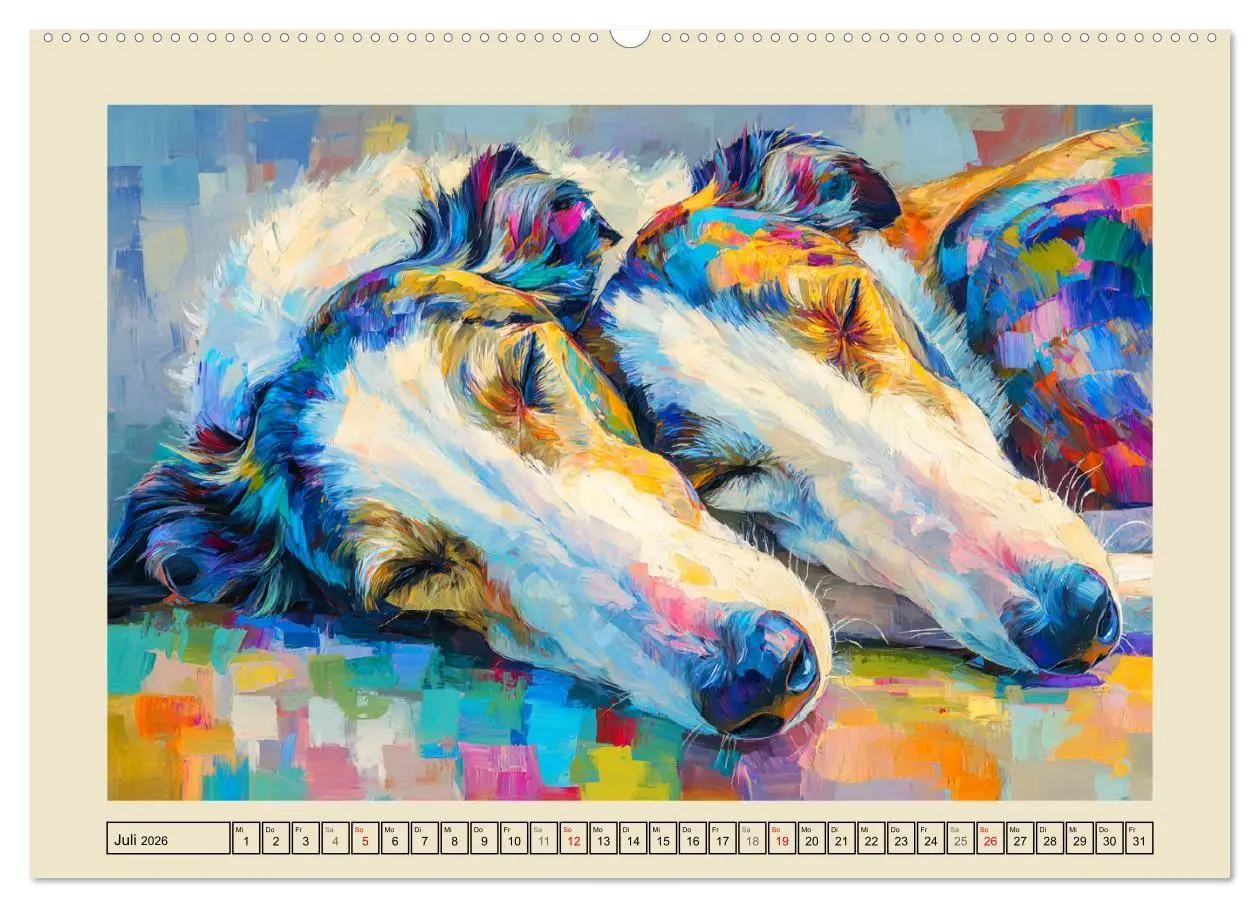 Bild: 9783516711134 | Barsoi im Farbenspiel. Elegante Windhunde in moderner Öloptik...