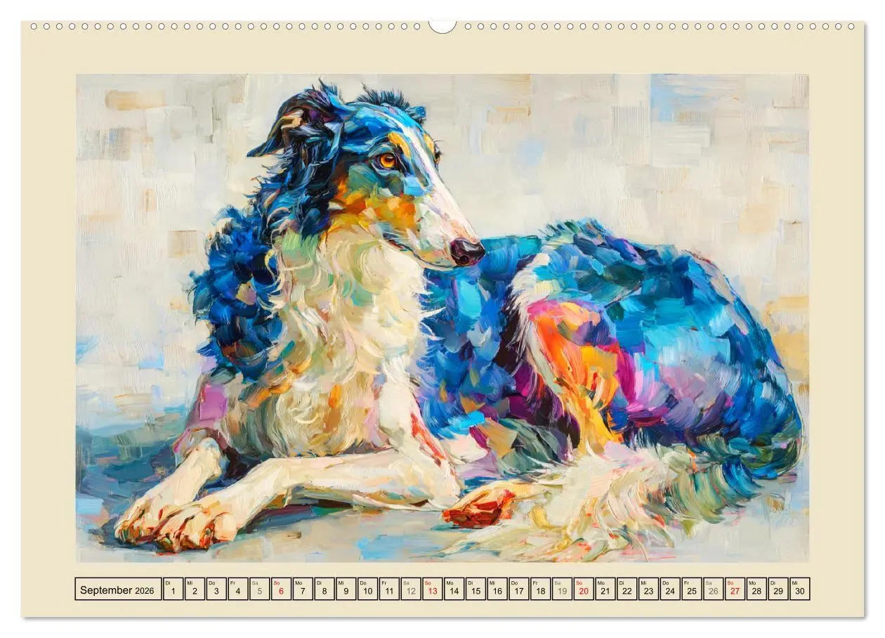 Bild: 9783516711134 | Barsoi im Farbenspiel. Elegante Windhunde in moderner Öloptik...