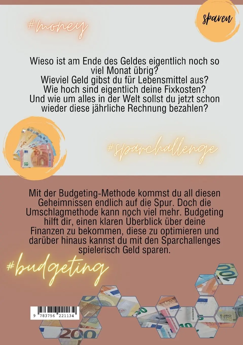 Rückseite: 9783756221134 | Budgeting | Spielend sparen mit der Umschlagmethode | Sarah Kubisch