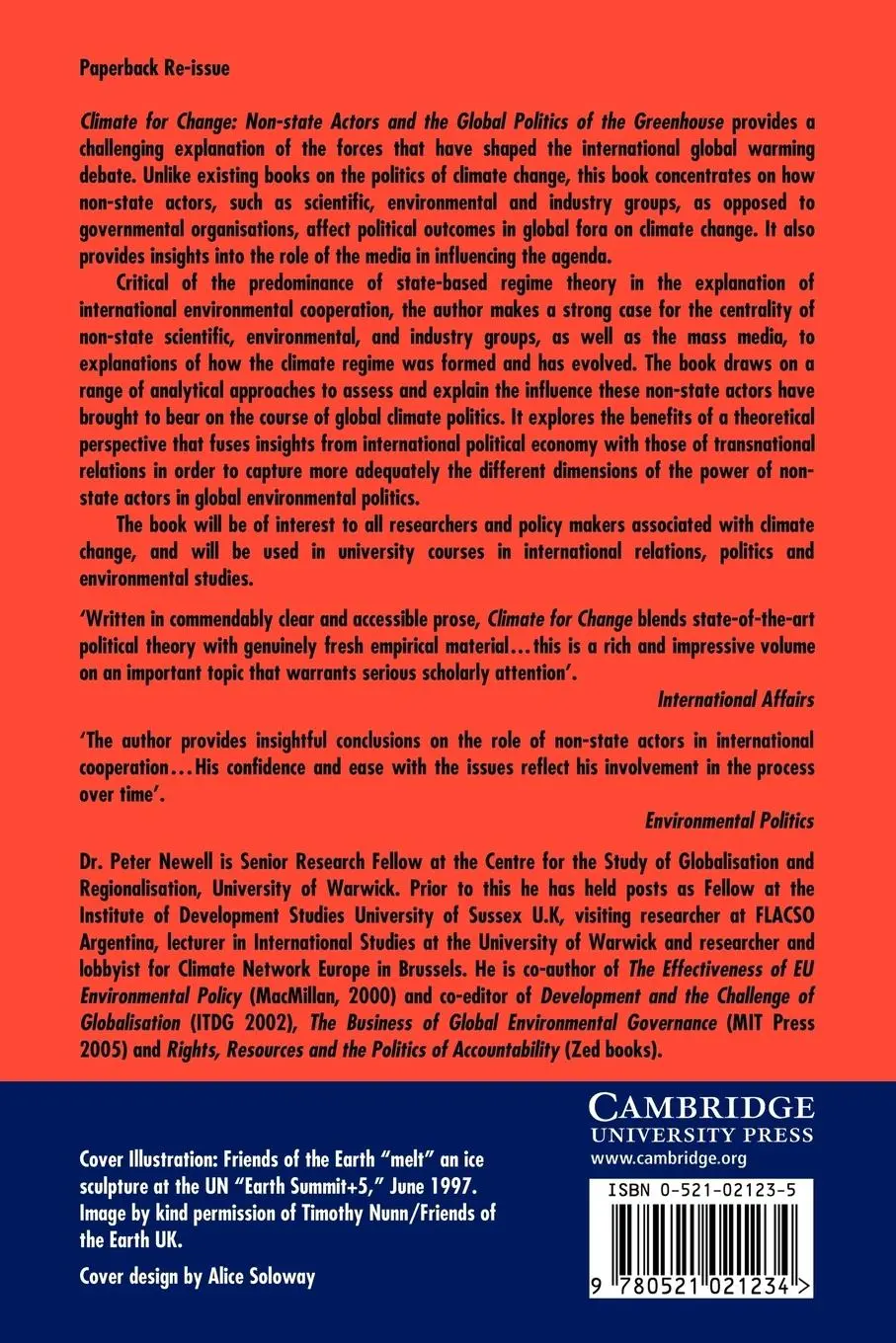 Rückseite: 9780521021234 | Climate for Change | Peter Newell | Taschenbuch | Englisch | 2005