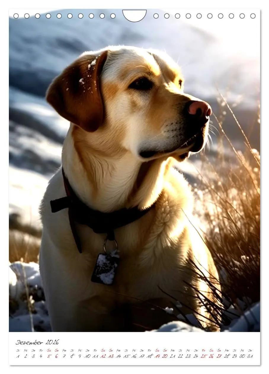 Bild: 9783516321234 | Der Labrador (Wandkalender 2026 DIN A4 hoch), CALVENDO Monatskalender