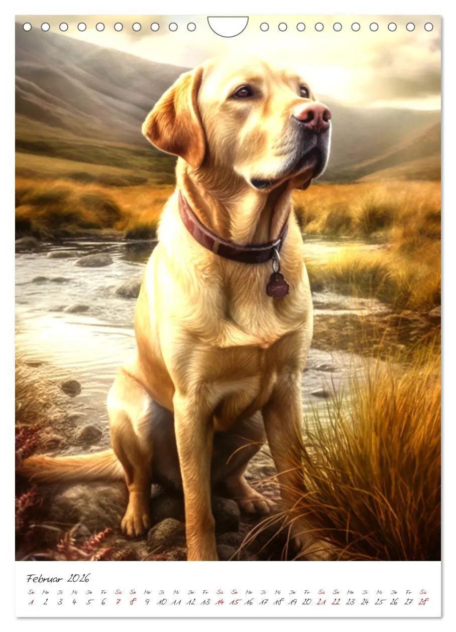 Bild: 9783516321234 | Der Labrador (Wandkalender 2026 DIN A4 hoch), CALVENDO Monatskalender