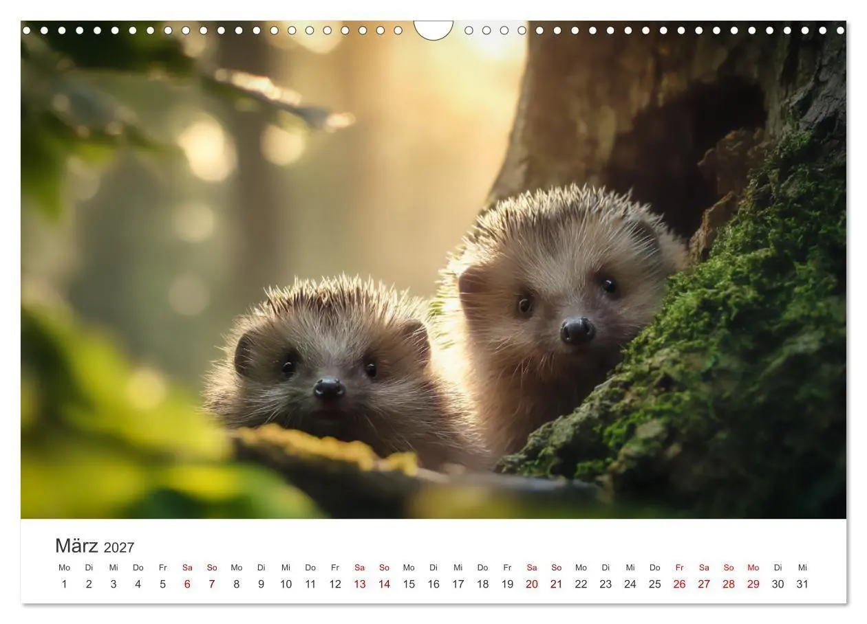 Bild: 9783516941234 | Rund, stachlig, munter - Ein Jahr mit Igeln (Wandkalender 2027 DIN...