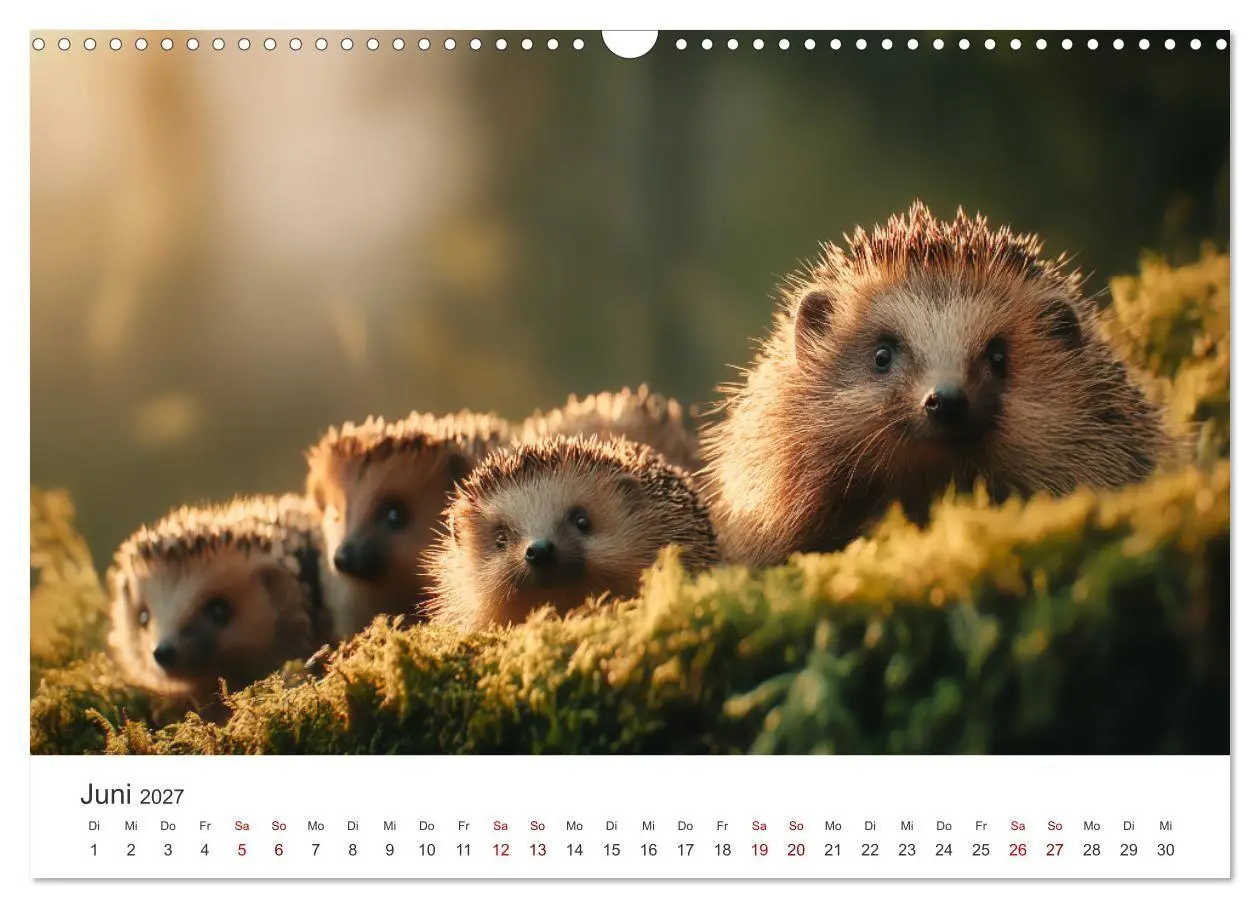 Bild: 9783516941234 | Rund, stachlig, munter - Ein Jahr mit Igeln (Wandkalender 2027 DIN...