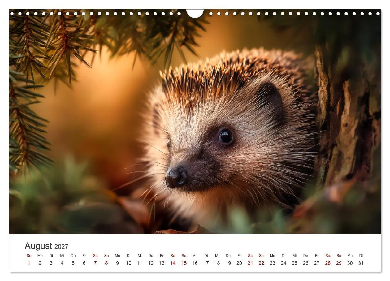 Bild: 9783516941234 | Rund, stachlig, munter - Ein Jahr mit Igeln (Wandkalender 2027 DIN...