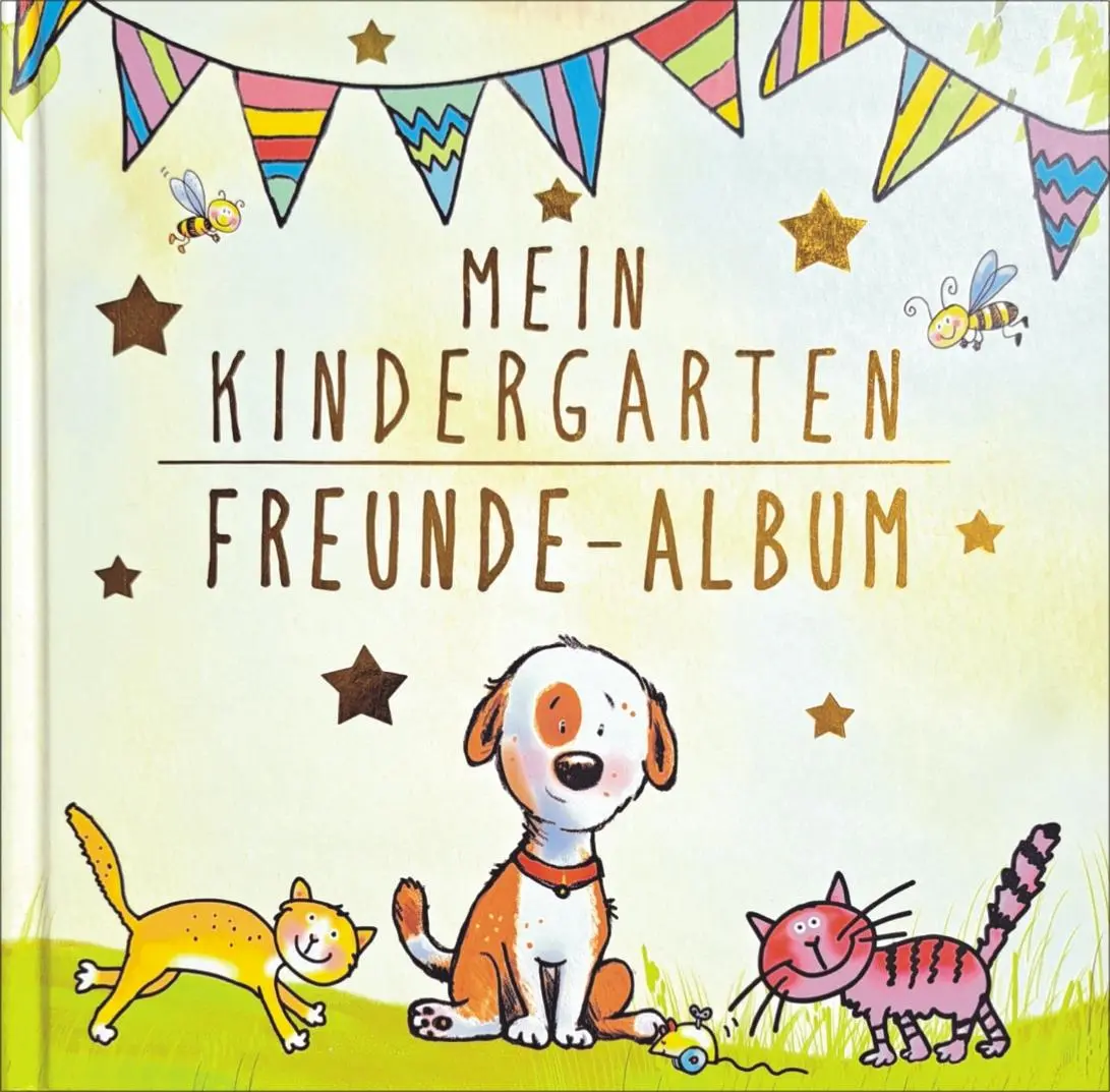 Cover: 9783865591234 | Mein Kindergarten Freunde-Album - Mit Goldfolienprägung auf dem...