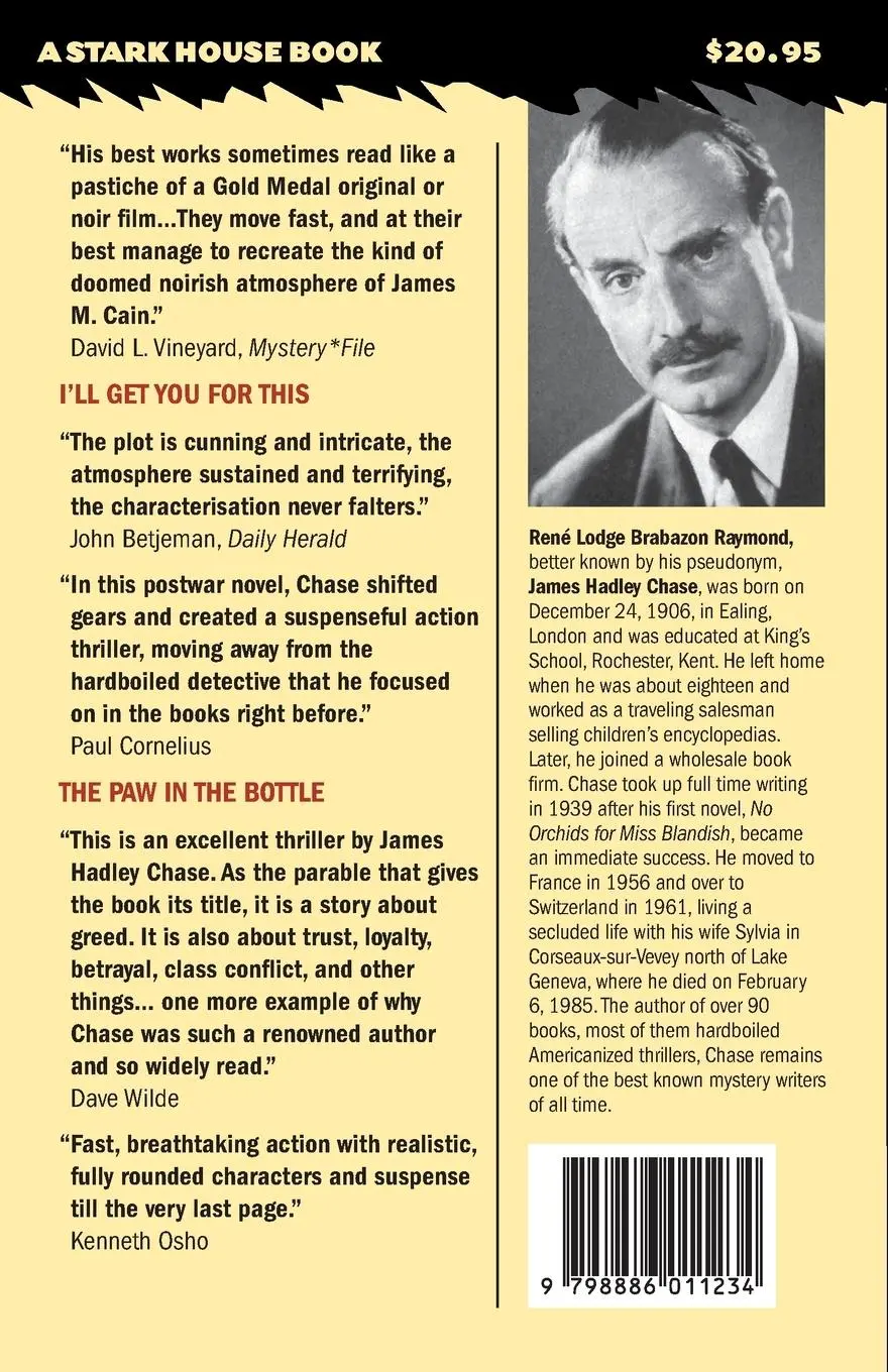 Rückseite: 9798886011234 | I'll Get You for This / The Paw in the Bottle | James Hadley Chase