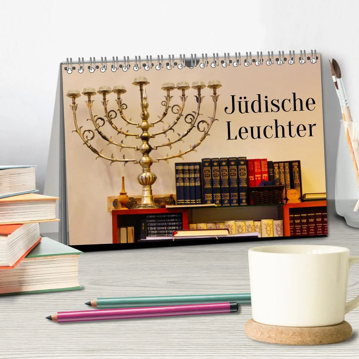 Bild: 9783457531334 | Jüdische Leuchter (Tischkalender 2026 DIN A5 quer), CALVENDO...