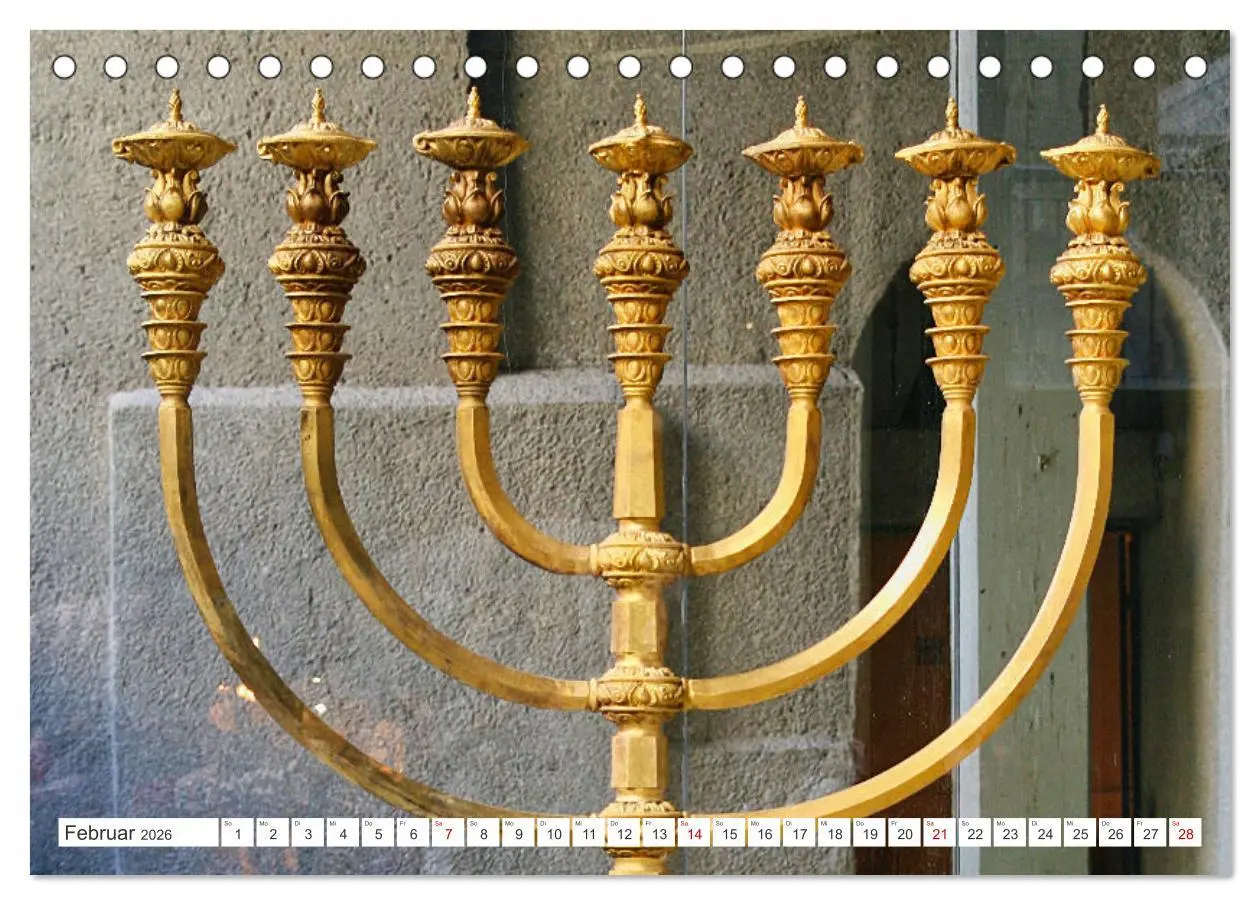 Bild: 9783457531334 | Jüdische Leuchter (Tischkalender 2026 DIN A5 quer), CALVENDO...