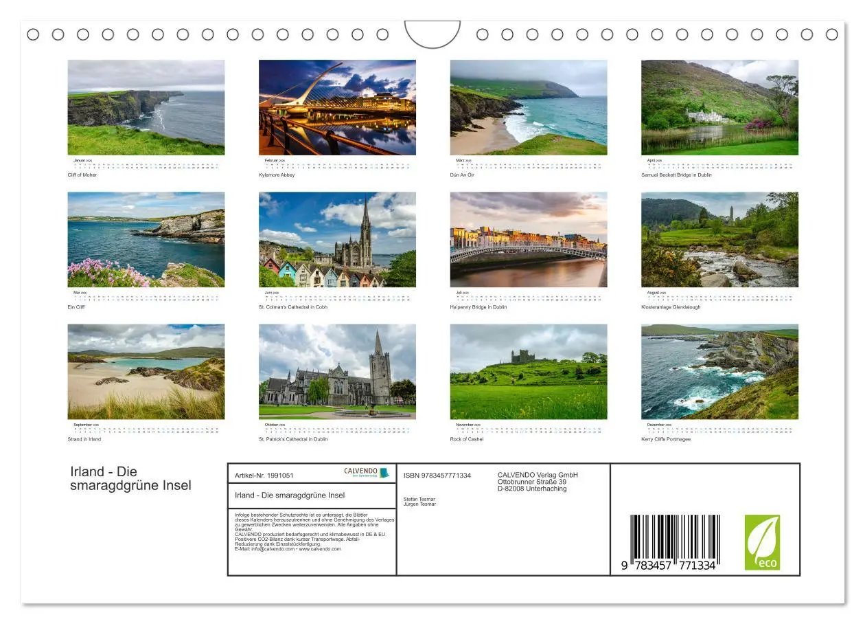 Bild: 9783457771334 | Irland - Die smaragdgrüne Insel (Wandkalender 2026 DIN A4 quer),...