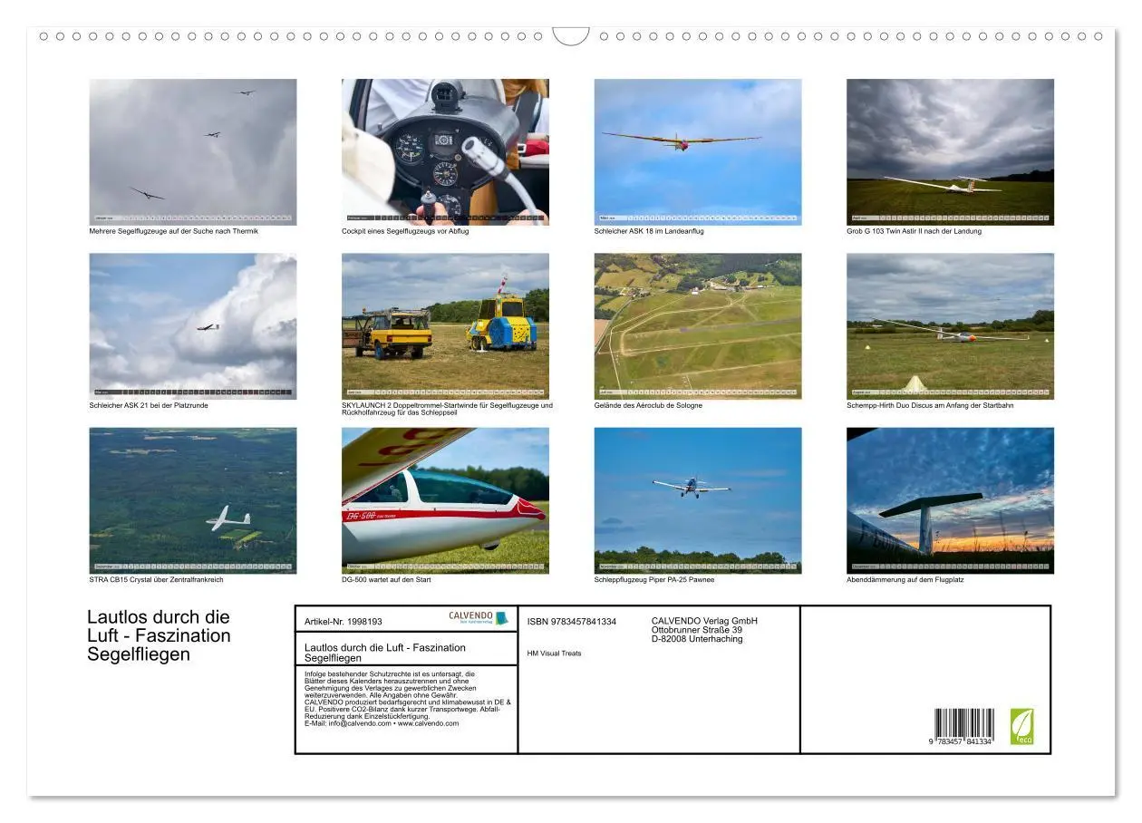 Bild: 9783457841334 | Lautlos durch die Luft - Faszination Segelfliegen (Wandkalender...