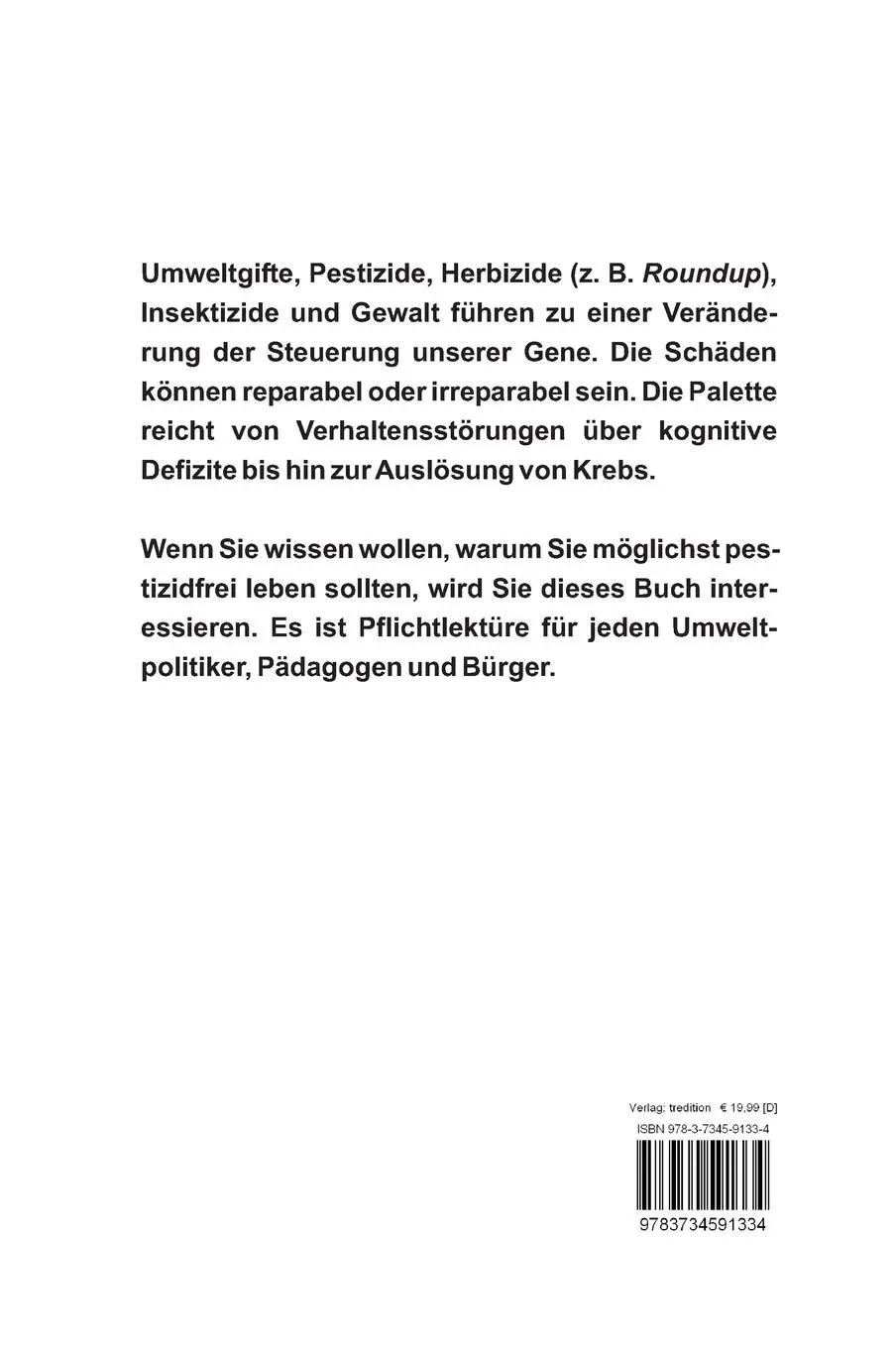 Rückseite: 9783734591334 | Epigenom &amp; Verantwortung | Ekkehard Stähler (u. a.) | Buch | 68 S.